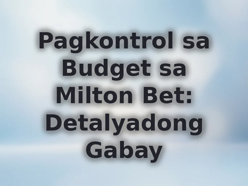 Budget management